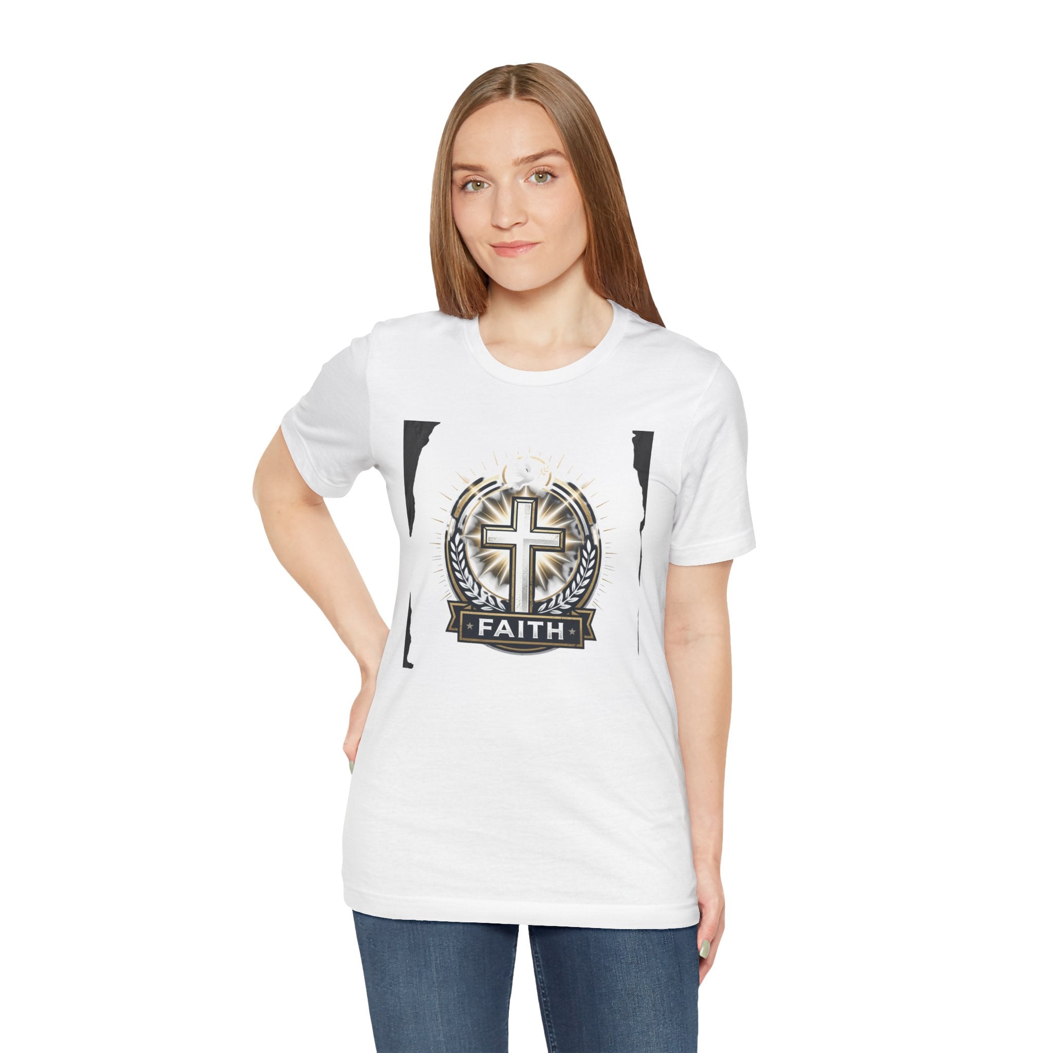 Faith Cross Emblem T-Shirt | Christian Symbol tee