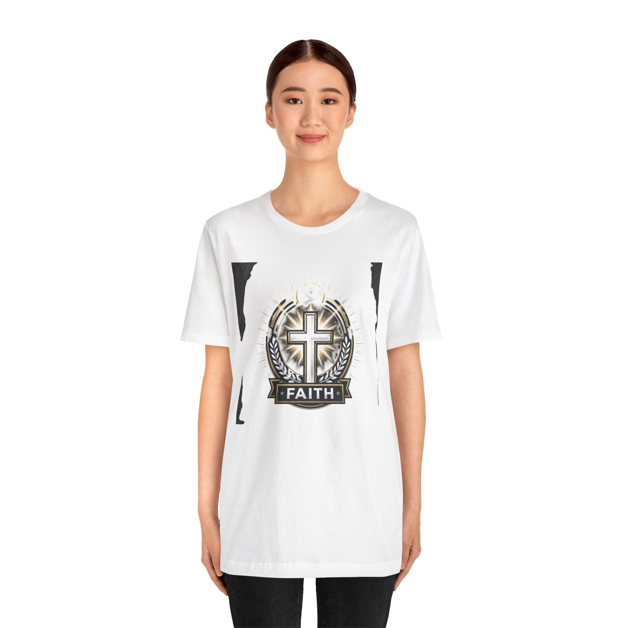 Faith Cross Emblem T-Shirt | Christian Symbol tee