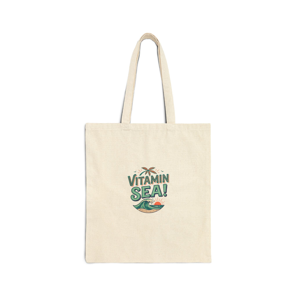Vitamin Sea Tote Bag — Beach Canvas Cotton Shopper