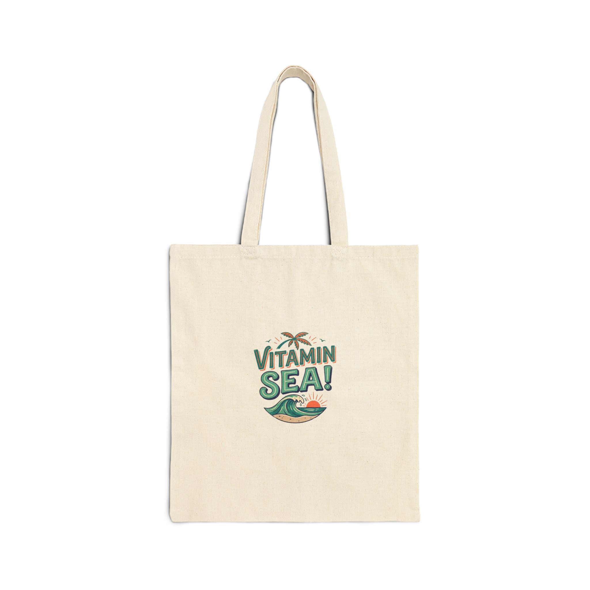 Vitamin Sea Tote Bag — Beach Canvas Cotton Shopper