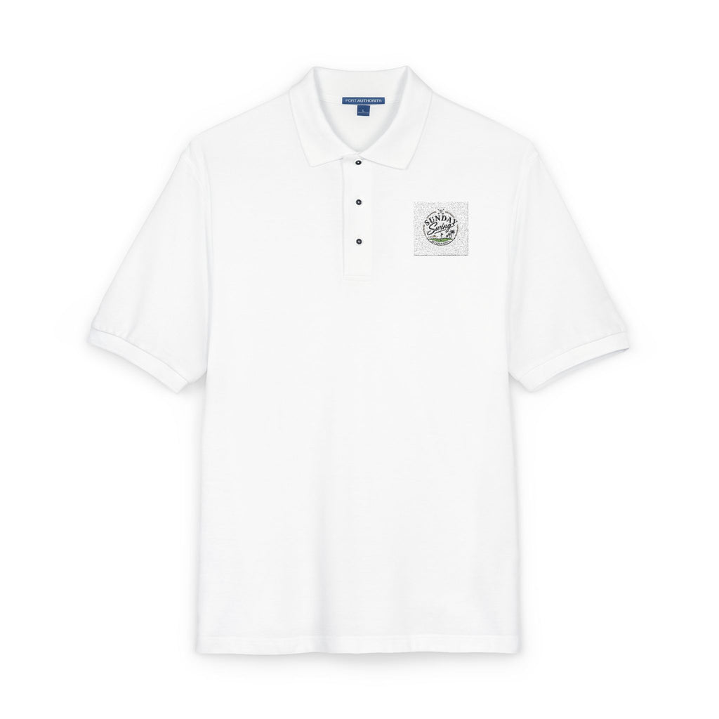 Floral Wreath Embroidered Polo