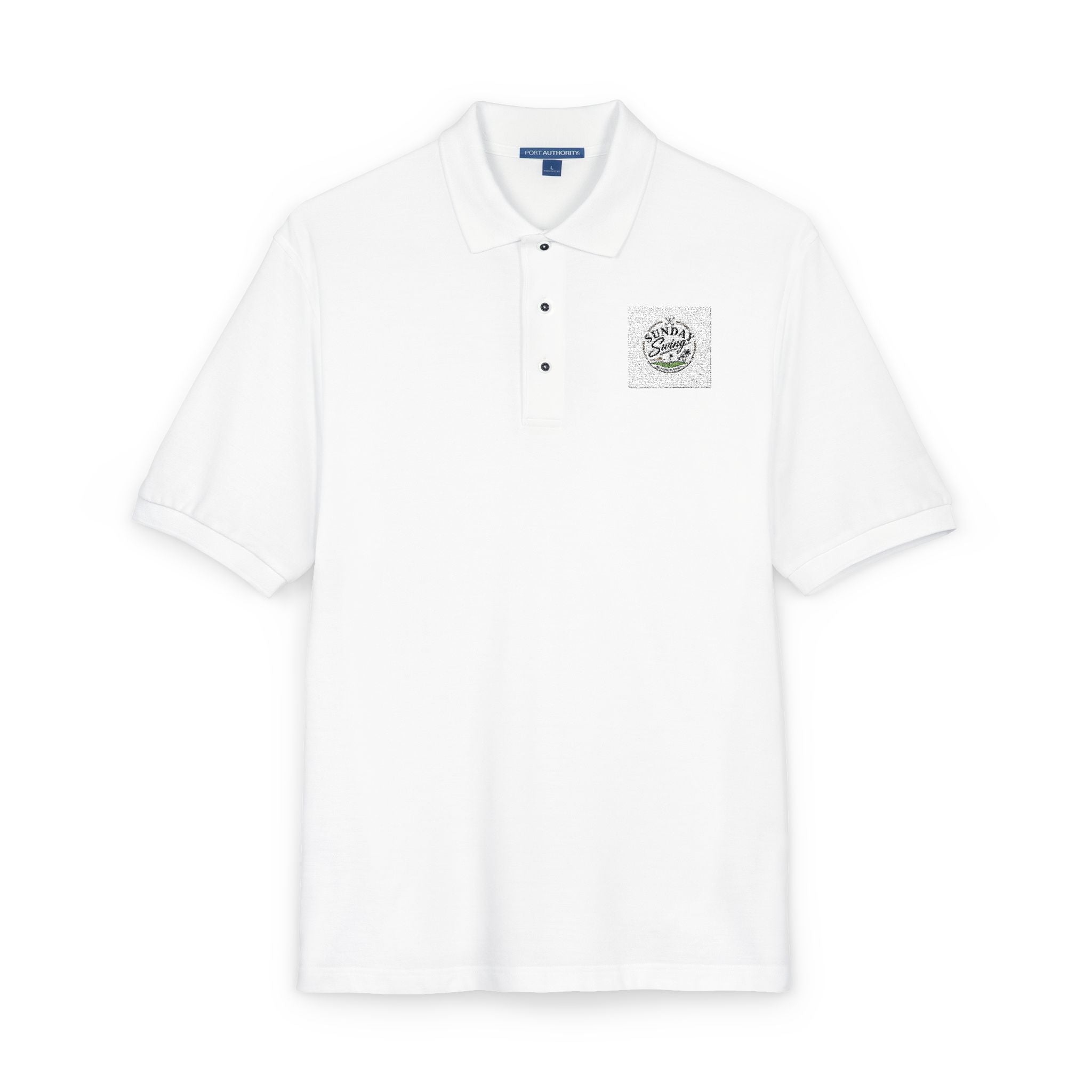 Floral Wreath Embroidered Polo