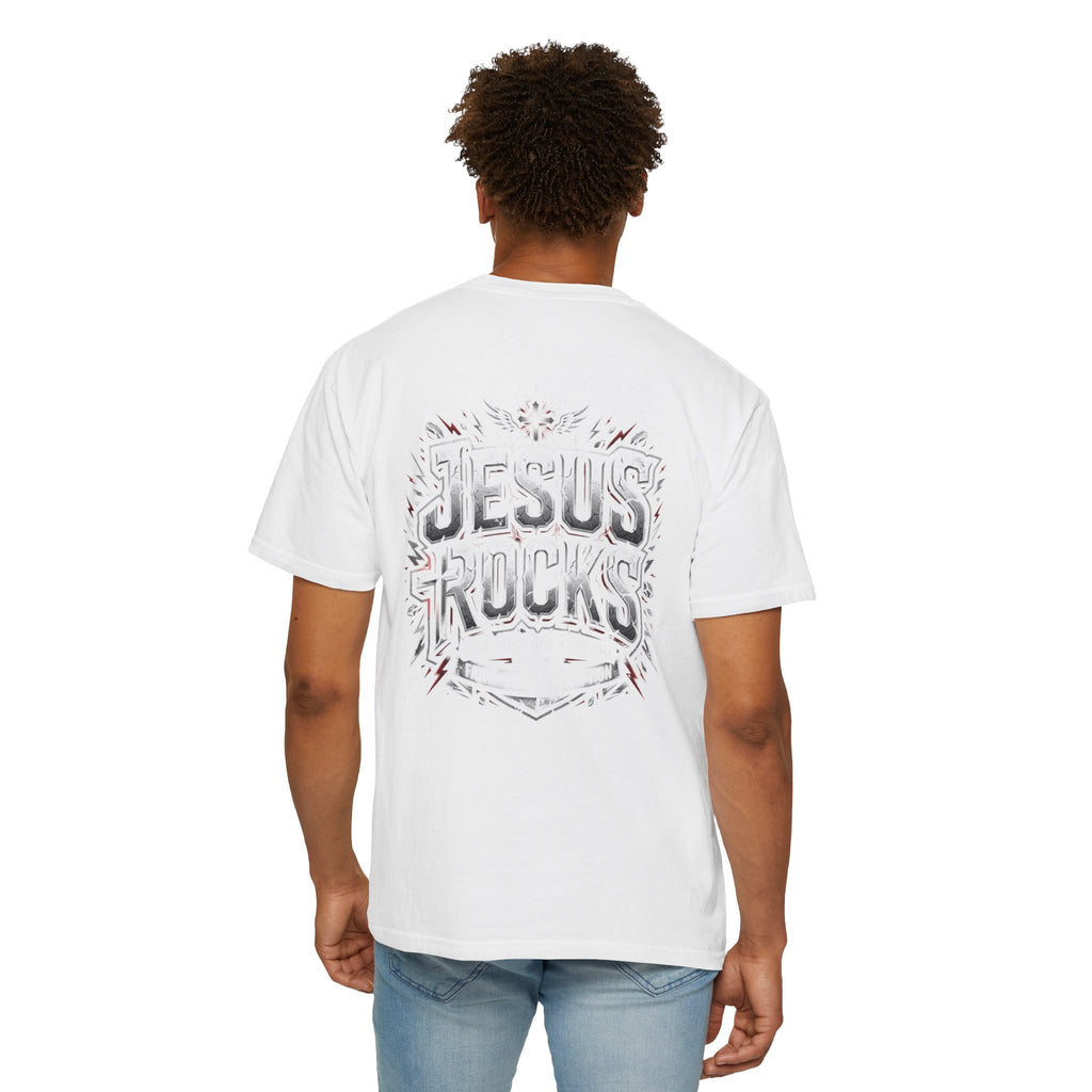 Jesus Rocks T-Shirt | Christian Faith Cross Graphic