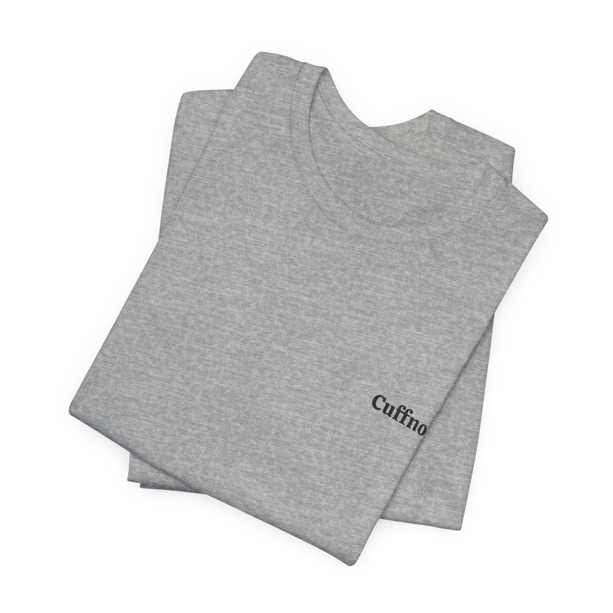 Cuffnote Minimalist Pocket Tee — Small Chest Text Shirt