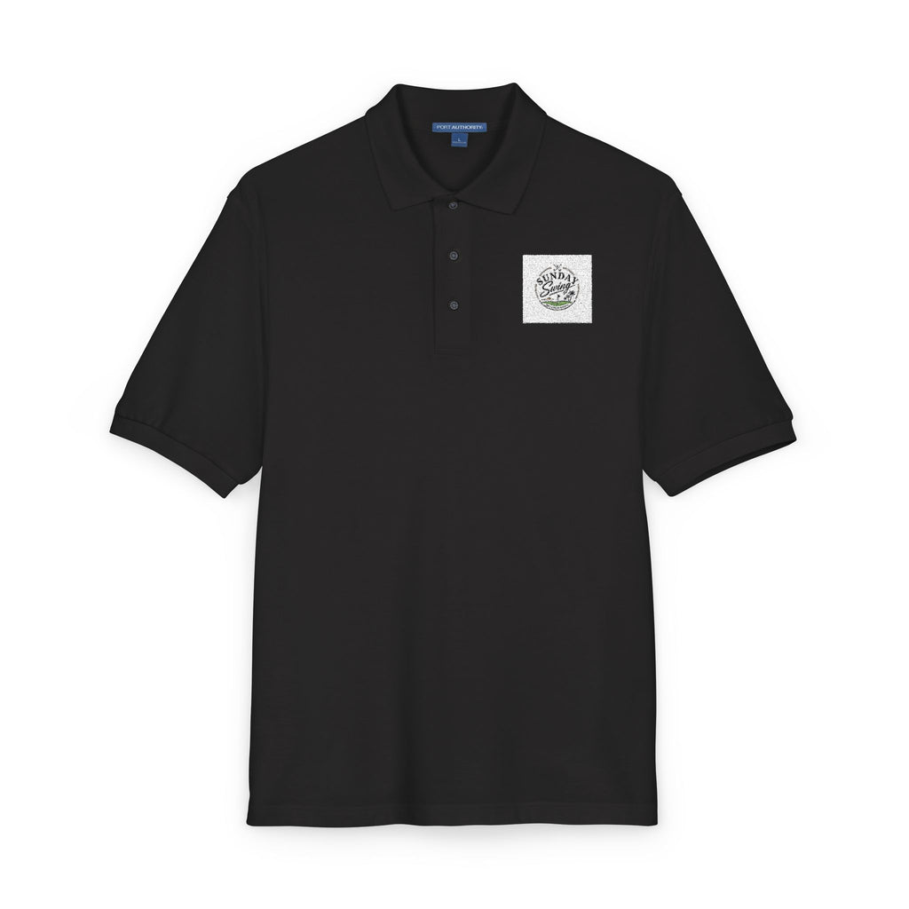 Floral Wreath Embroidered Polo