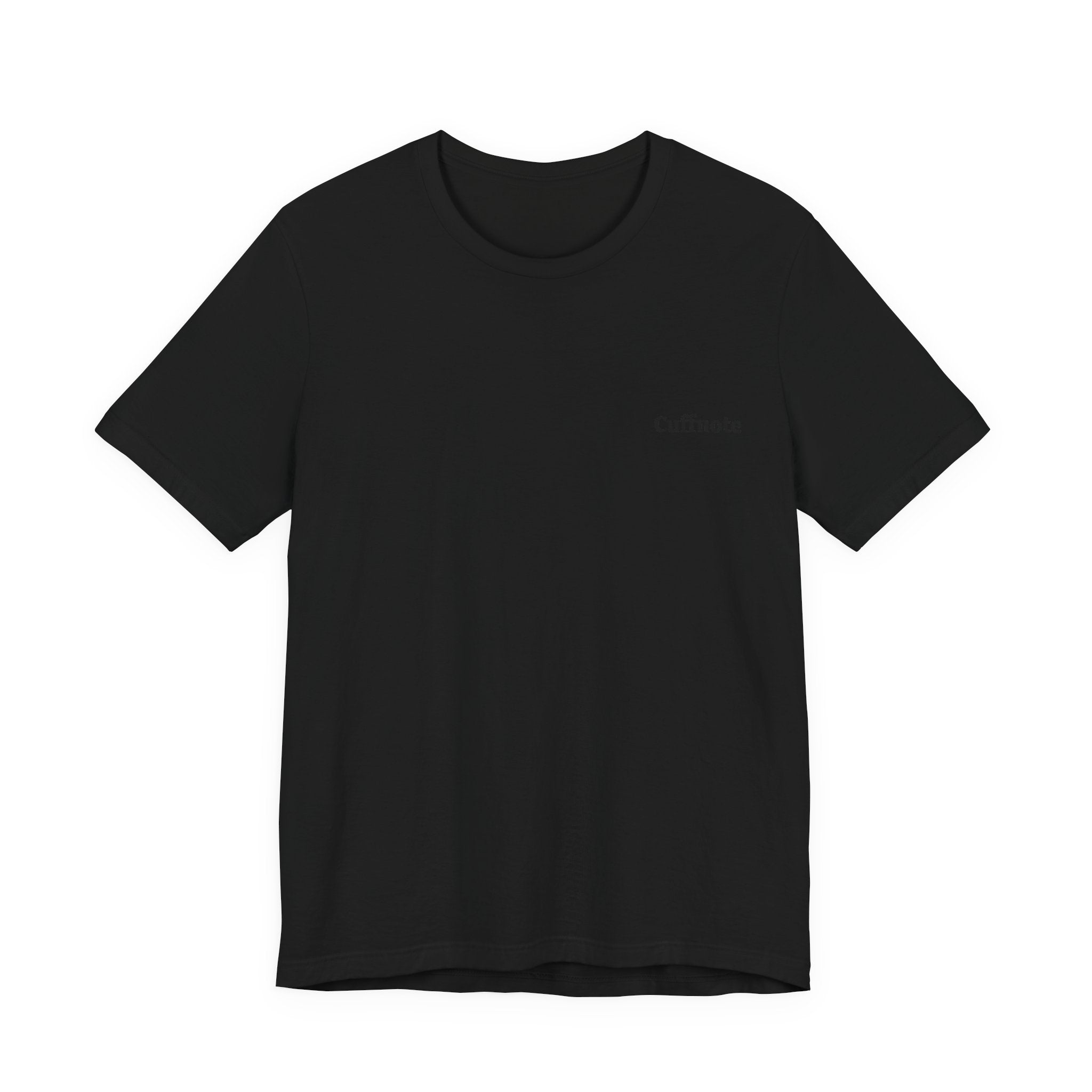 Cuffnote Minimalist Pocket Tee — Small Chest Text Shirt