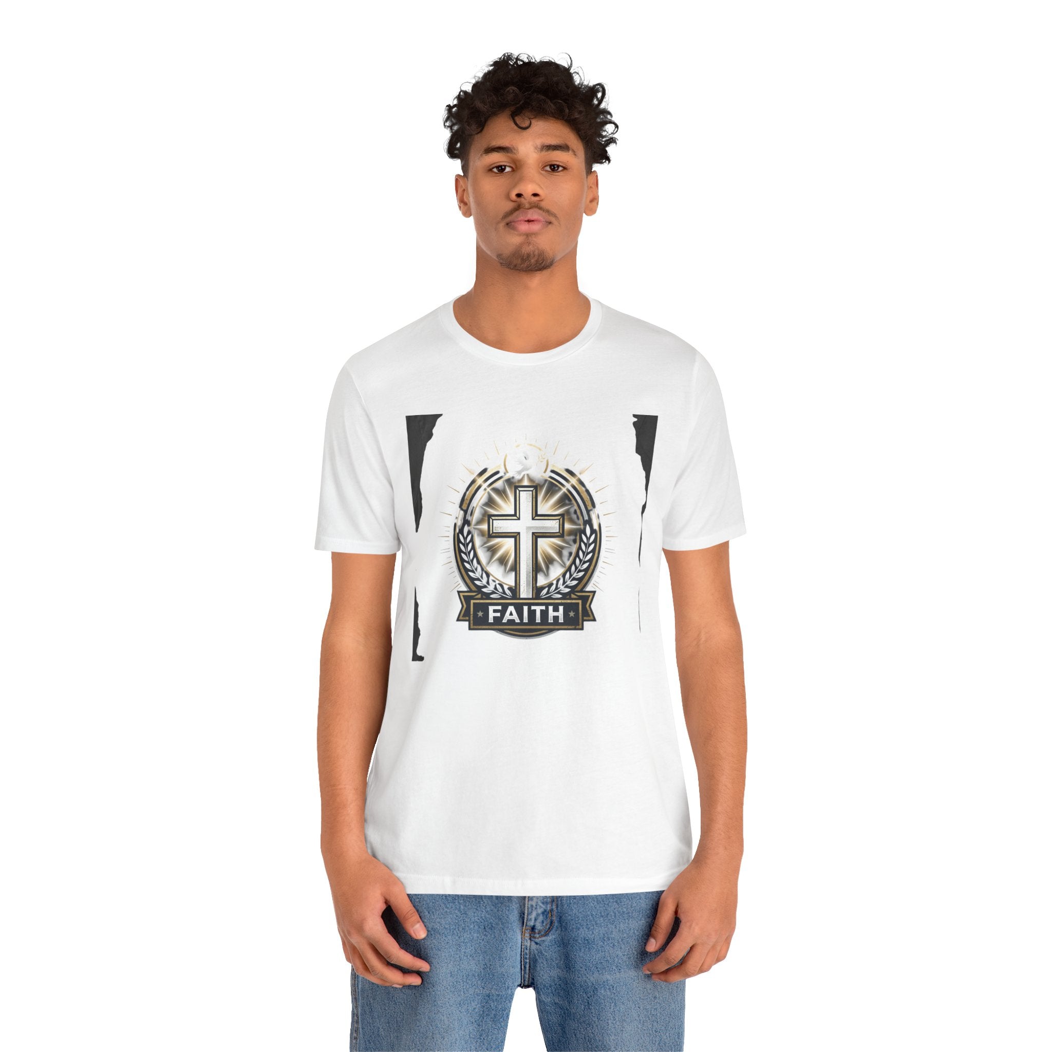 Faith Cross Emblem T-Shirt | Christian Symbol tee