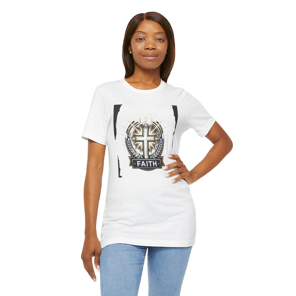 Faith Cross Emblem T-Shirt | Christian Symbol tee
