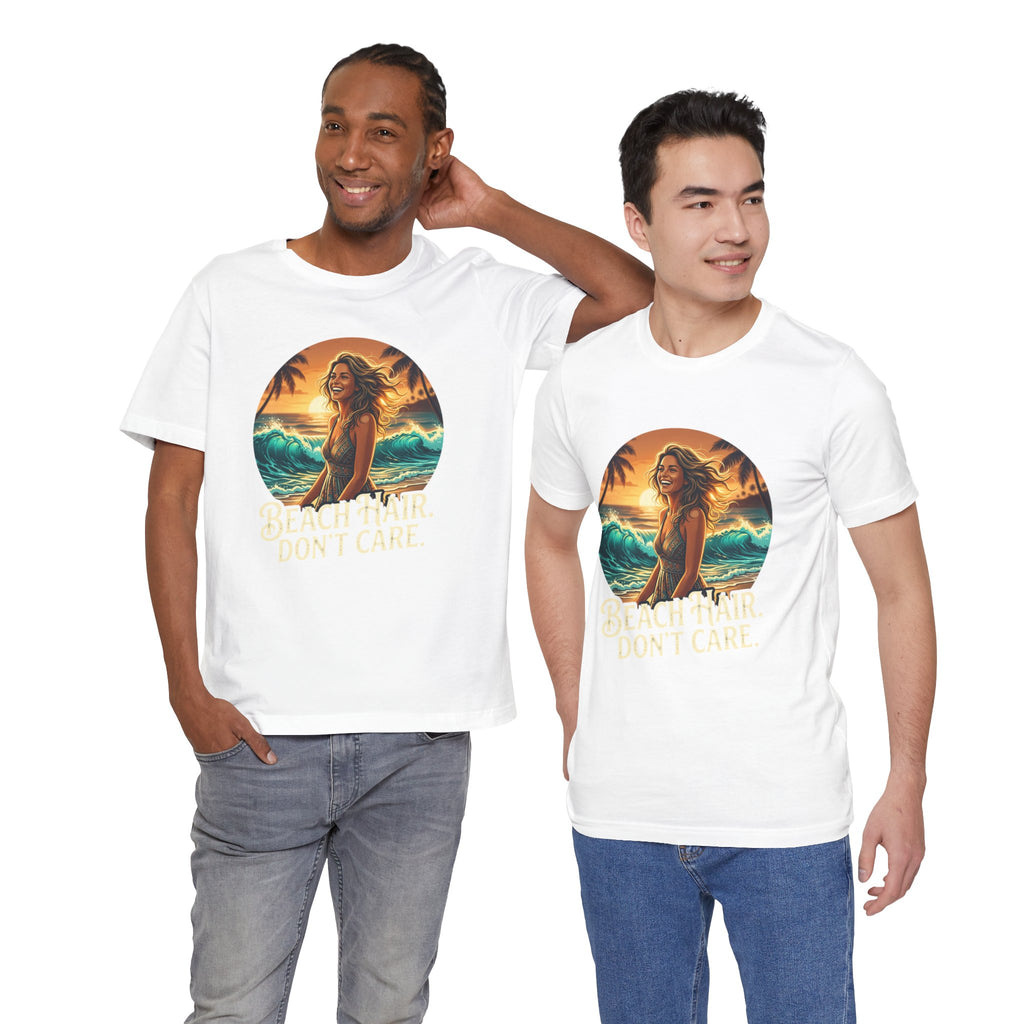 Beach Hair Don’t Care T-Shirt | Surf Sunset Graphic Tee