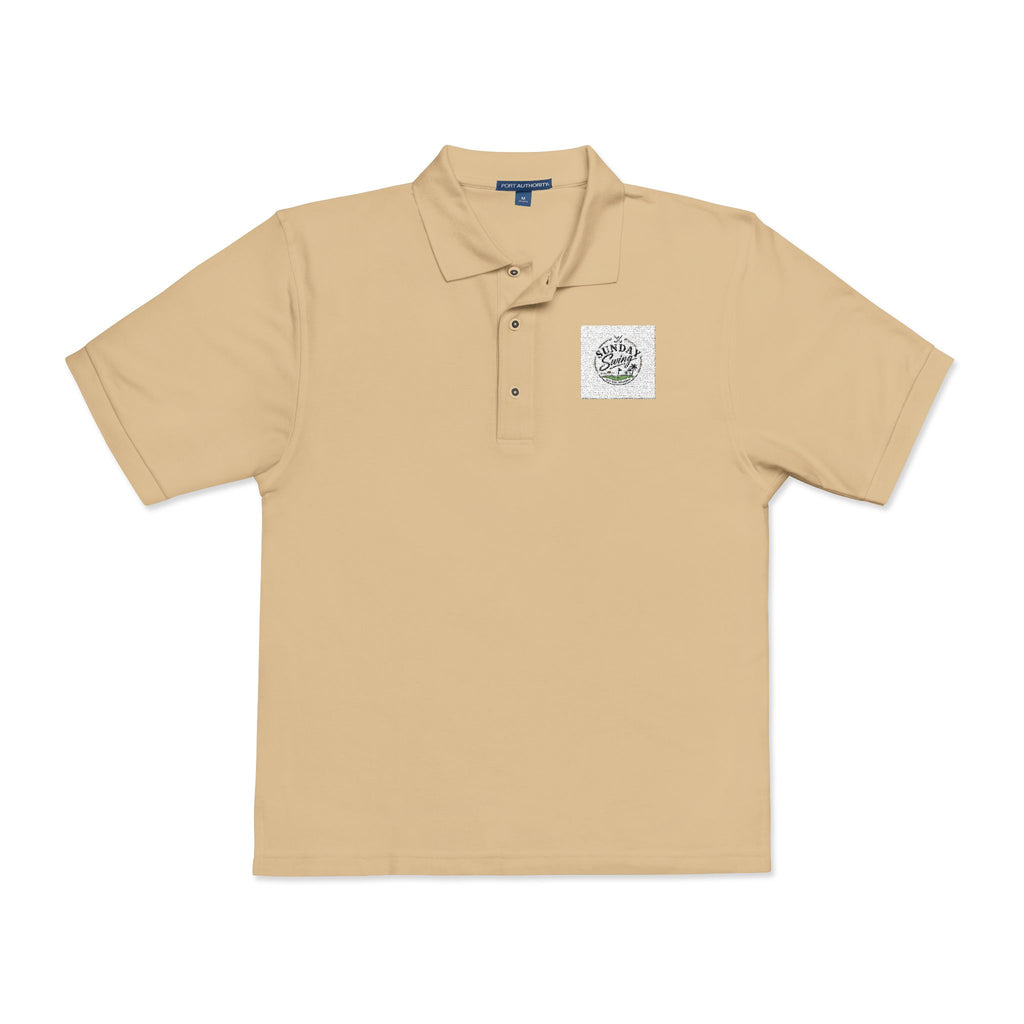 Floral Wreath Embroidered Polo
