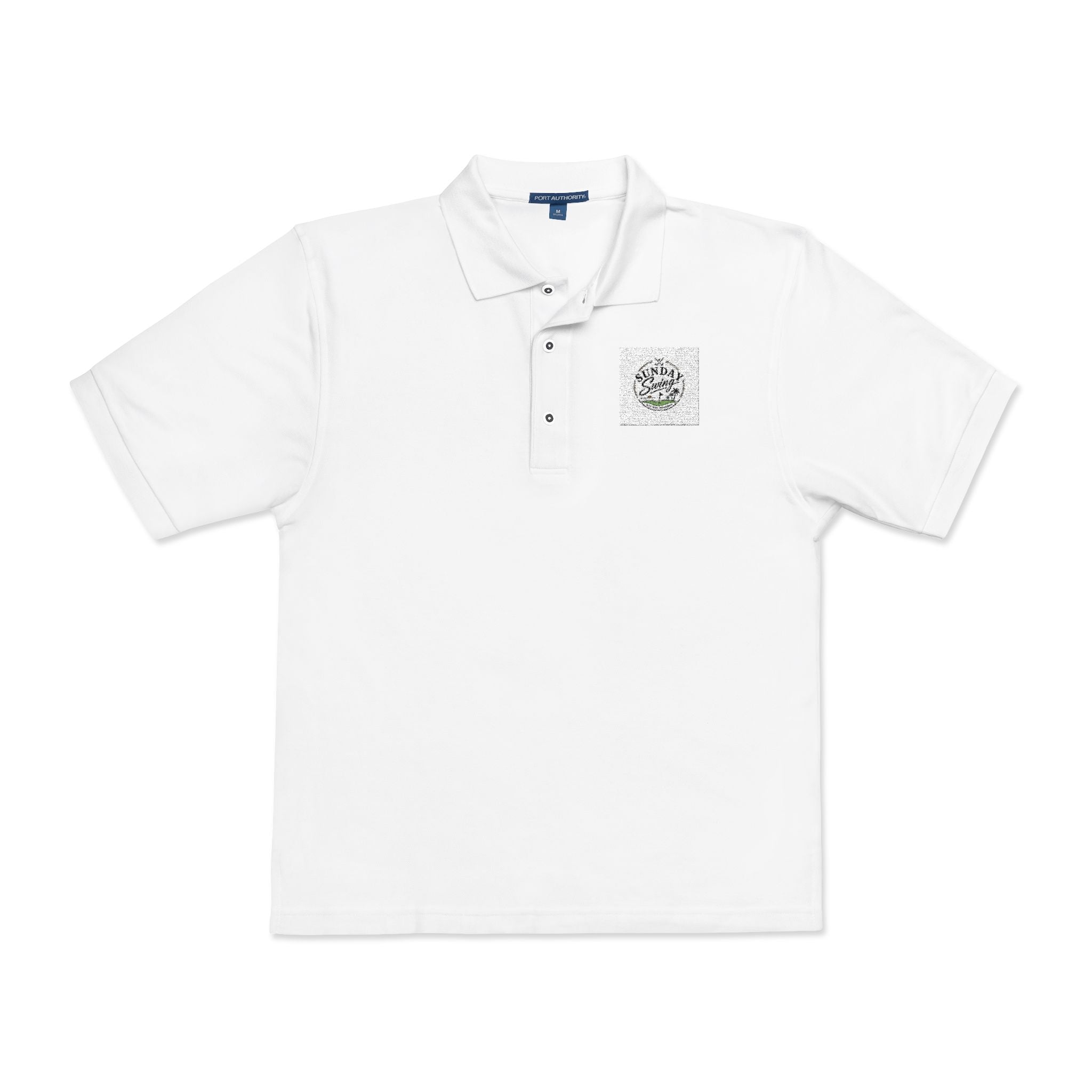 Floral Wreath Embroidered Polo