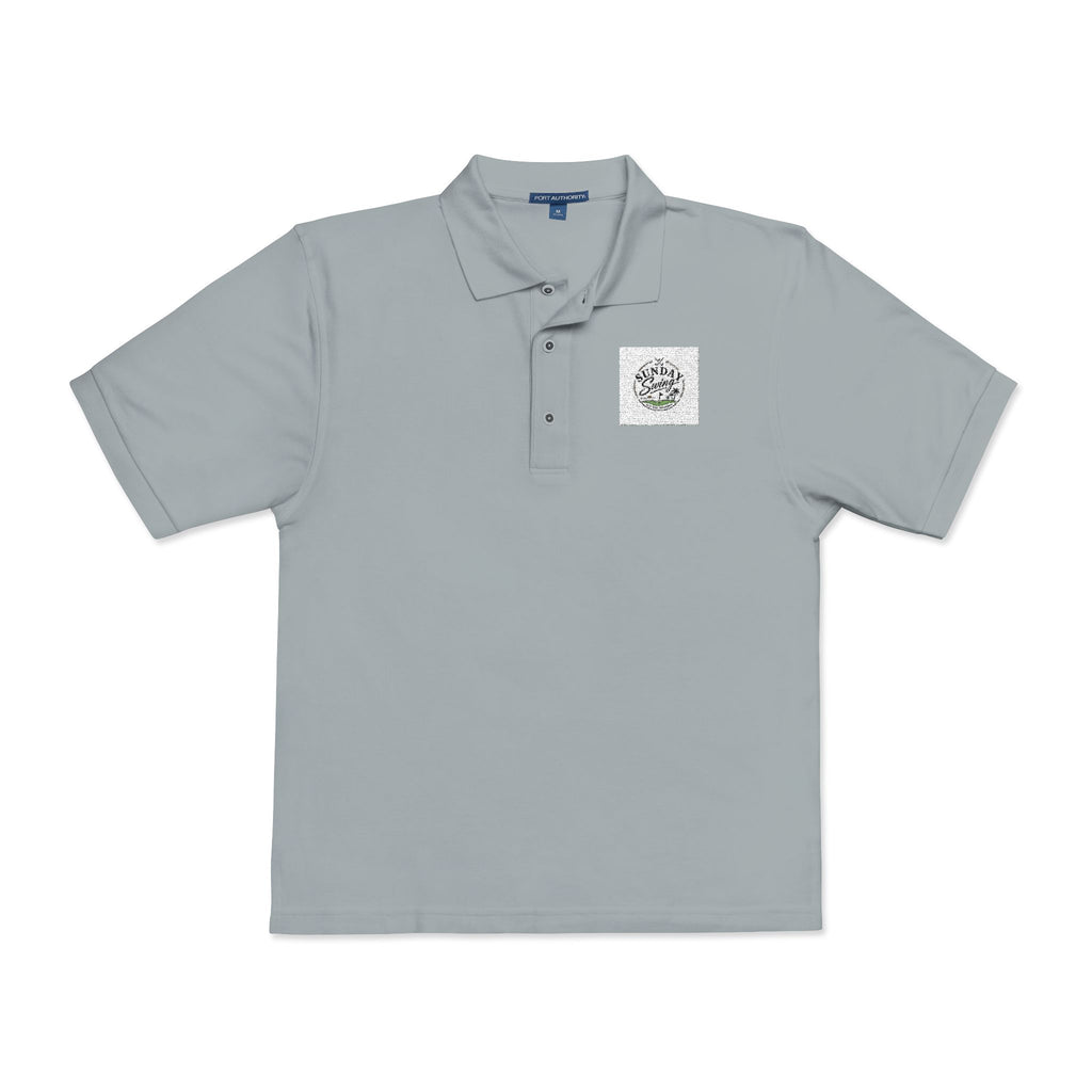 Floral Wreath Embroidered Polo