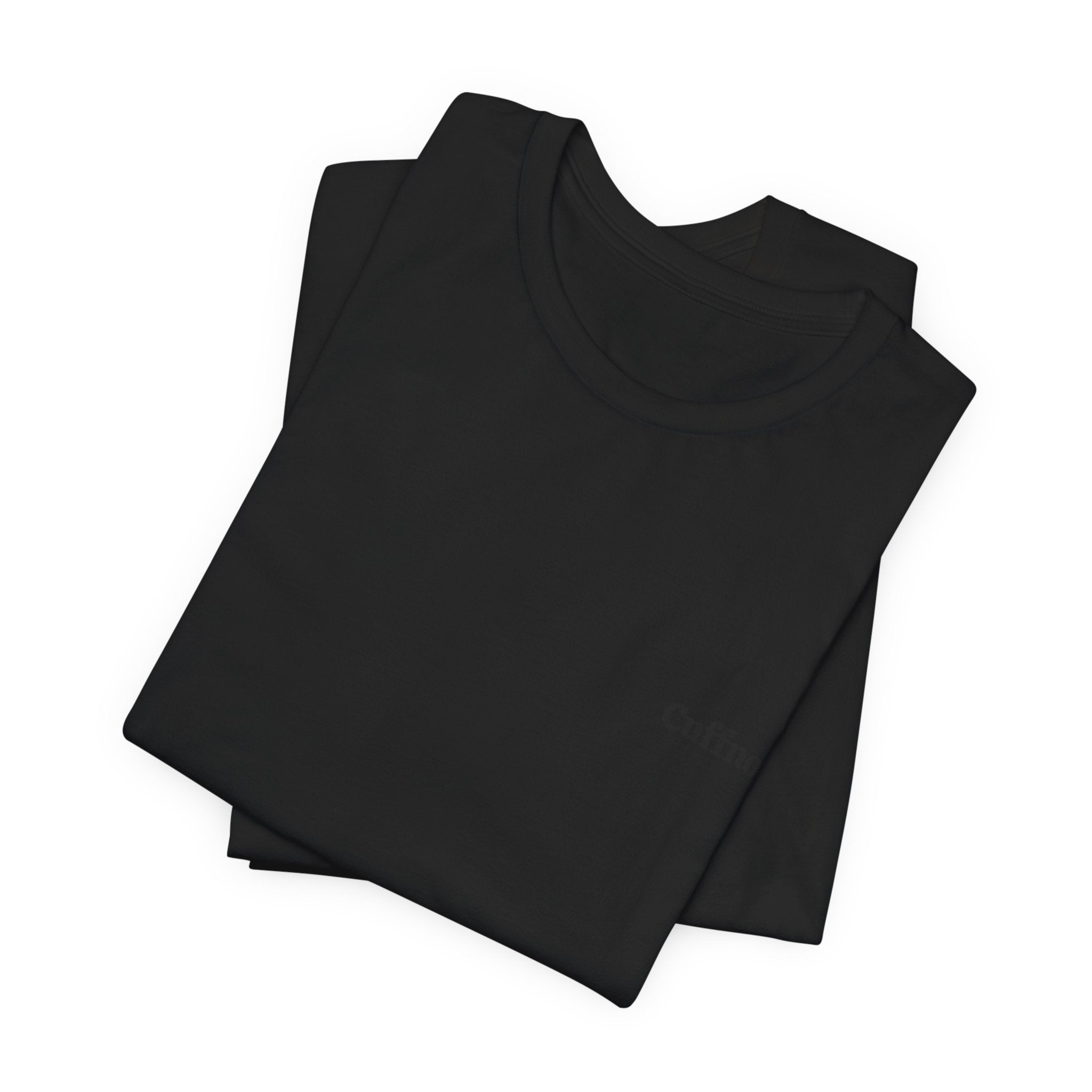 Cuffnote Minimalist Pocket Tee — Small Chest Text Shirt