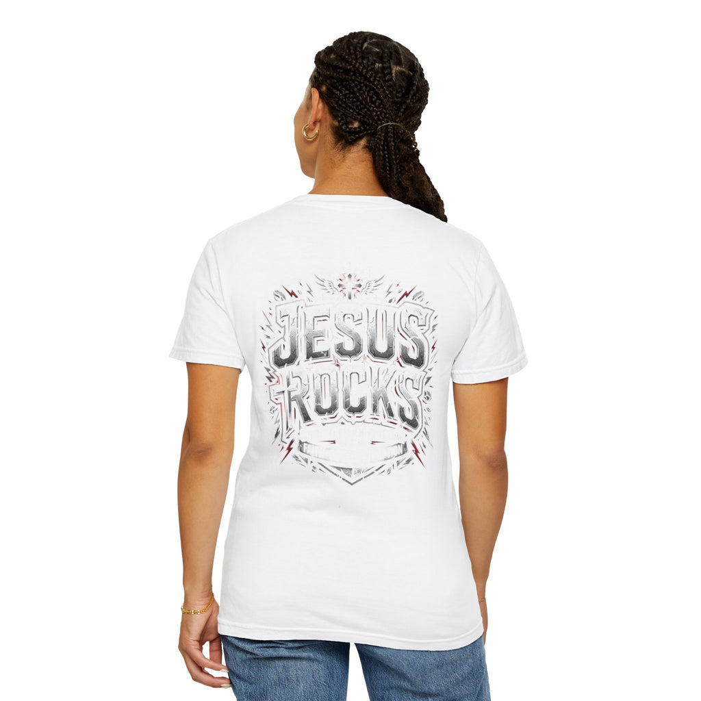Jesus Rocks T-Shirt | Christian Faith Cross Graphic