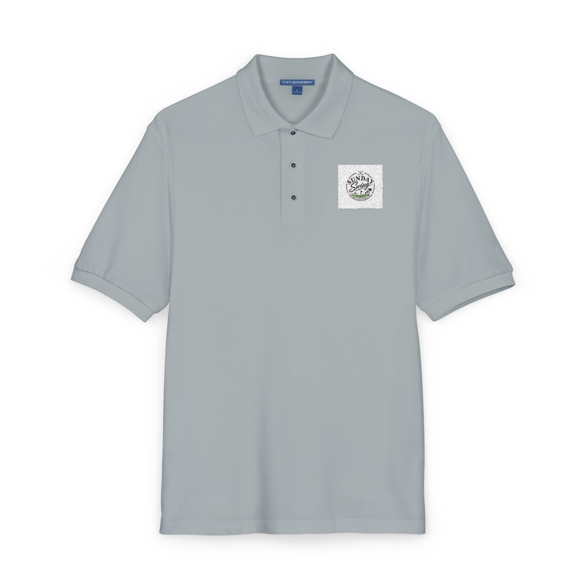 Floral Wreath Embroidered Polo