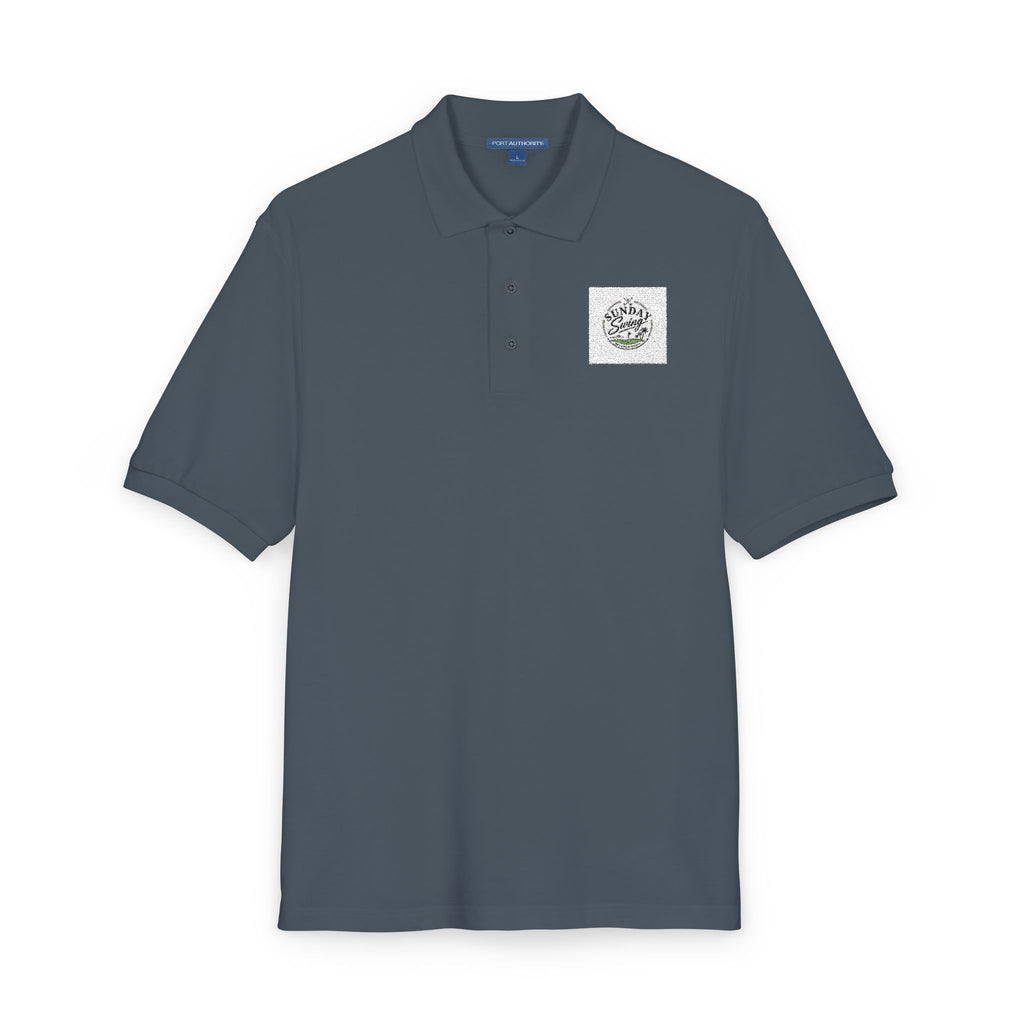 Floral Wreath Embroidered Polo