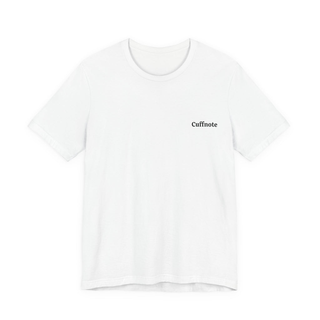 Cuffnote Minimalist Pocket Tee — Small Chest Text Shirt