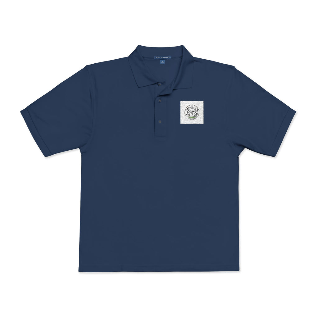 Floral Wreath Embroidered Polo