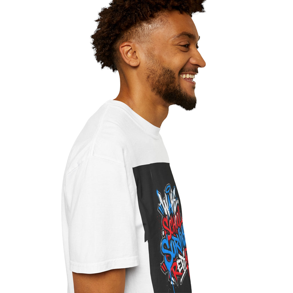 Wake School Survive Repeat T-shirt | Graffiti Typography