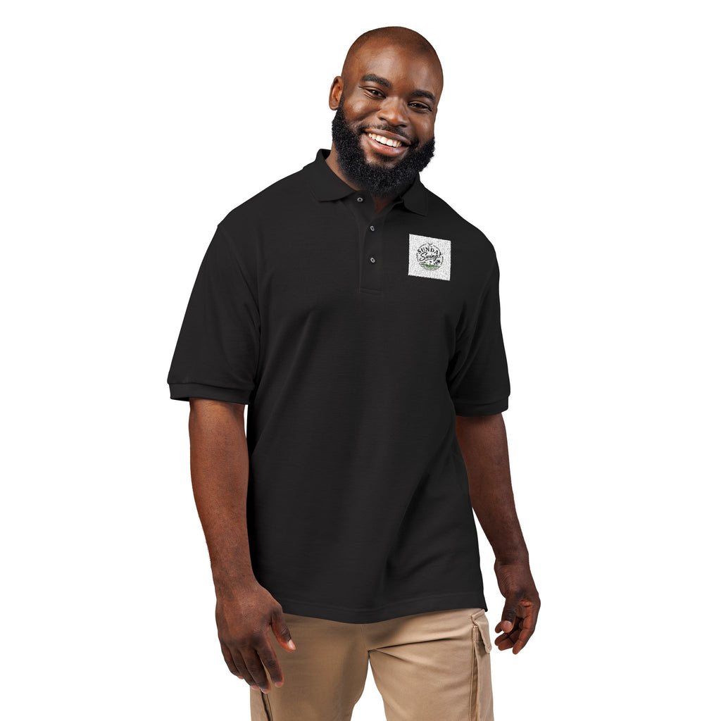 Floral Wreath Embroidered Polo