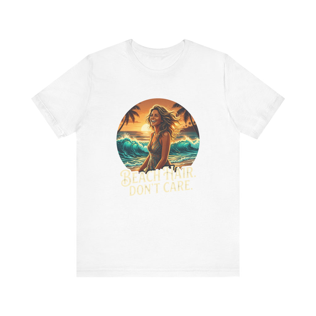 Beach Hair Don’t Care T-Shirt | Surf Sunset Graphic Tee