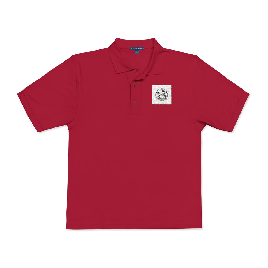 Floral Wreath Embroidered Polo