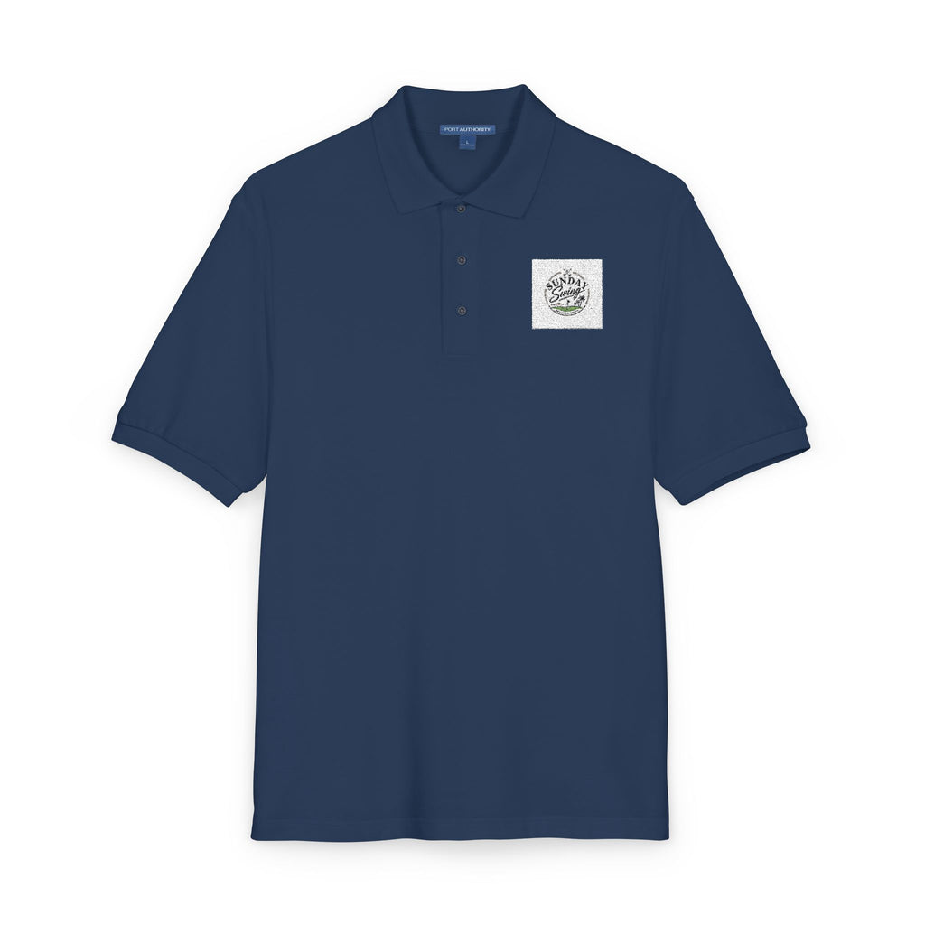 Floral Wreath Embroidered Polo