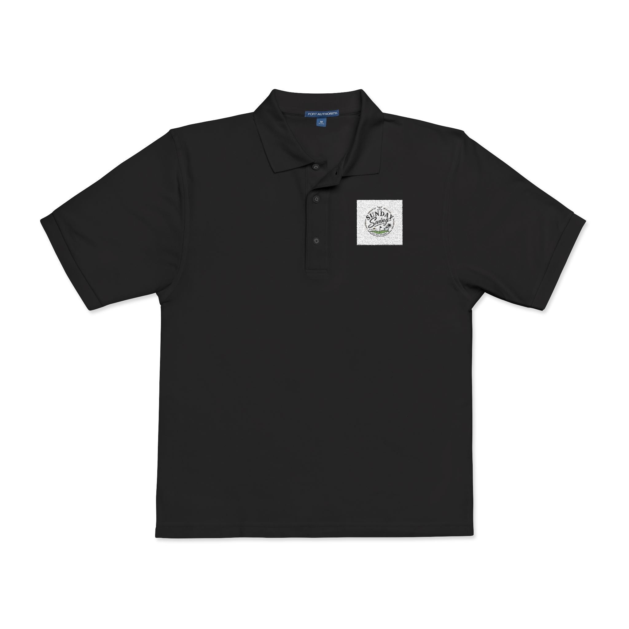 Floral Wreath Embroidered Polo