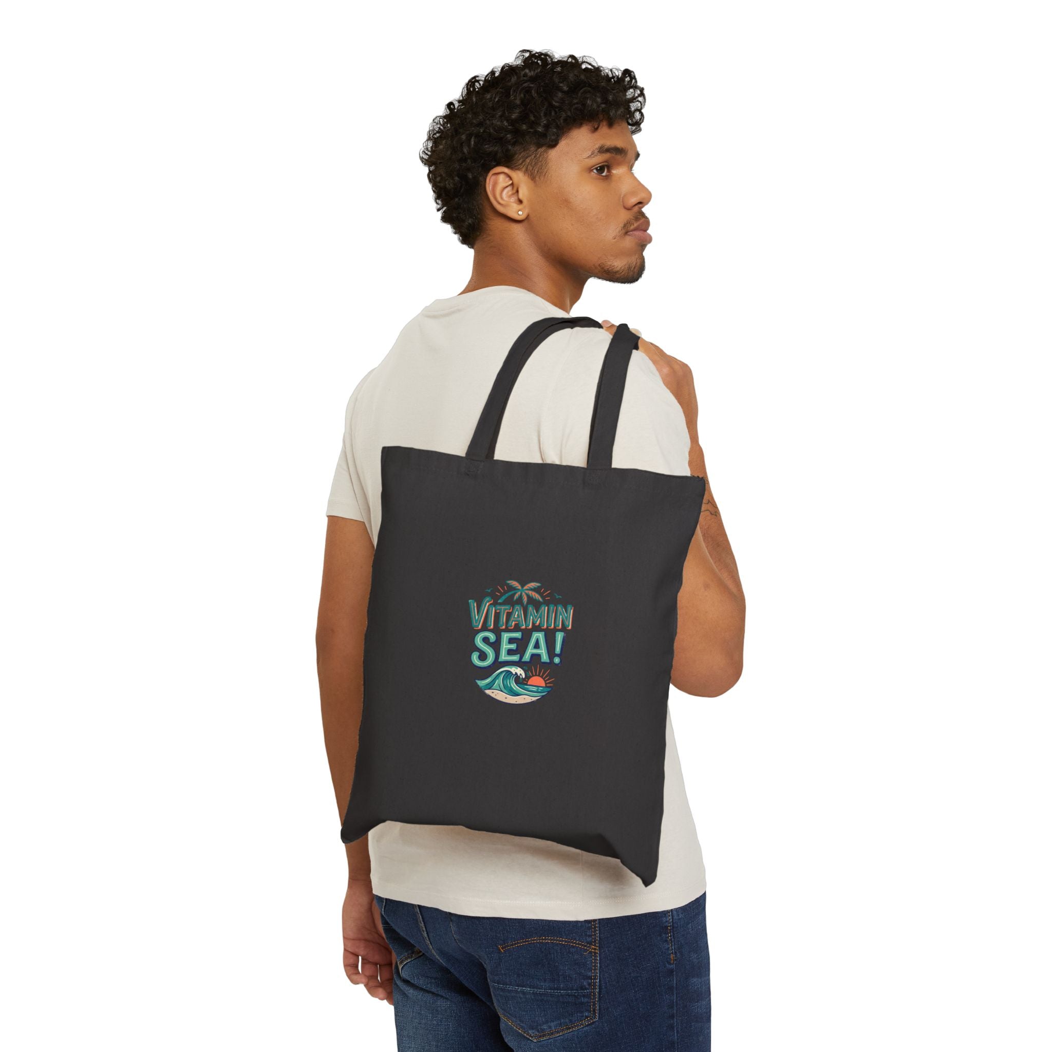 Vitamin Sea Tote Bag — Beach Canvas Cotton Shopper