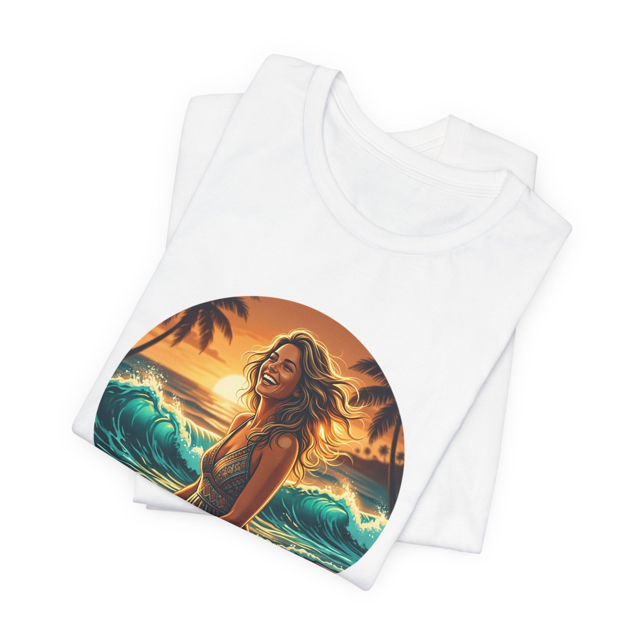 Beach Hair Don’t Care T-Shirt | Surf Sunset Graphic Tee
