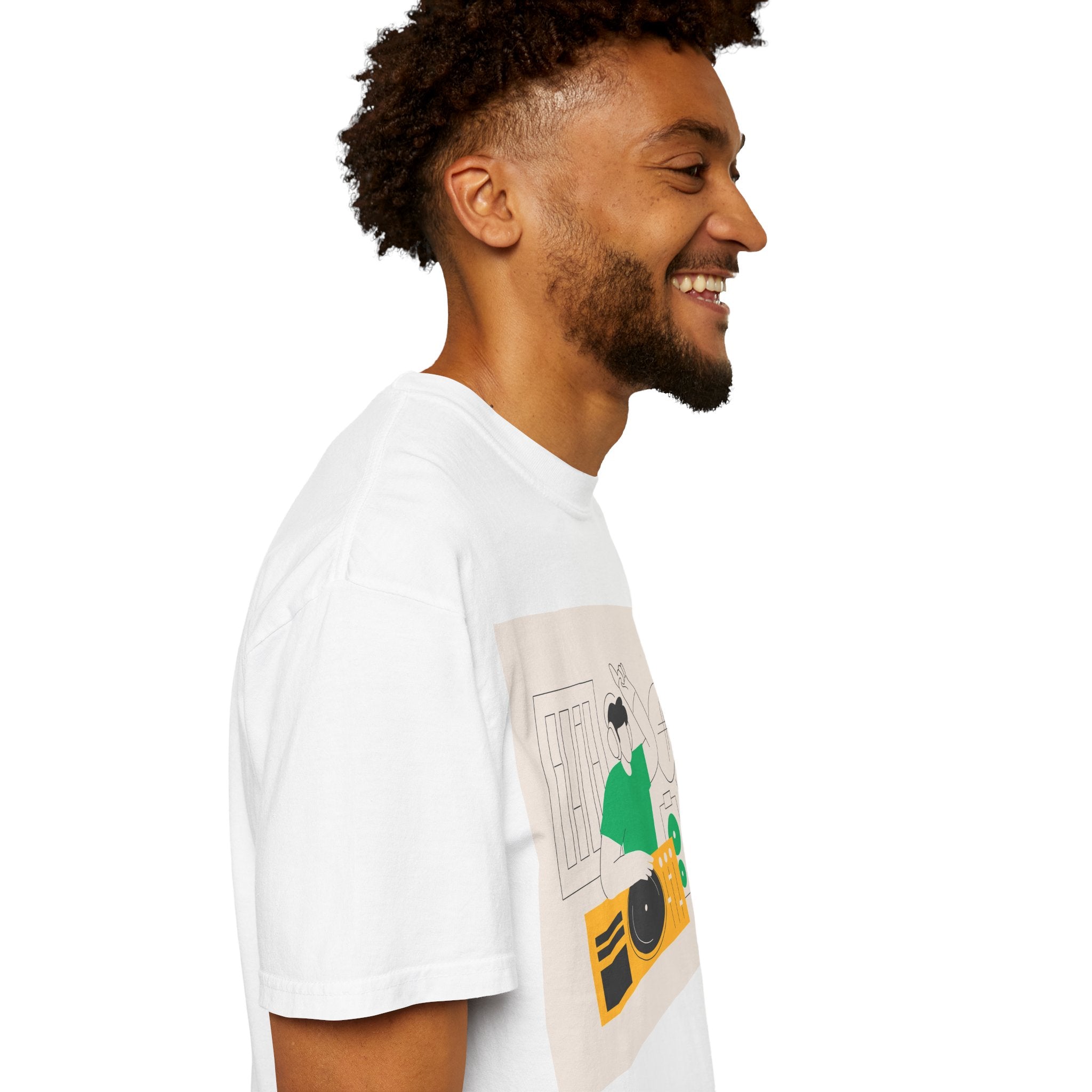 DJ Turntable Illustration T-shirt | Music Producer Graphic Tee