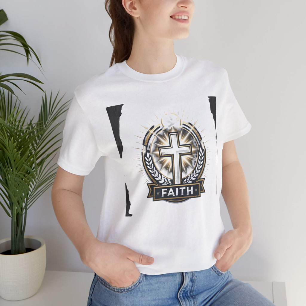 Faith Cross Emblem T-Shirt | Christian Symbol tee