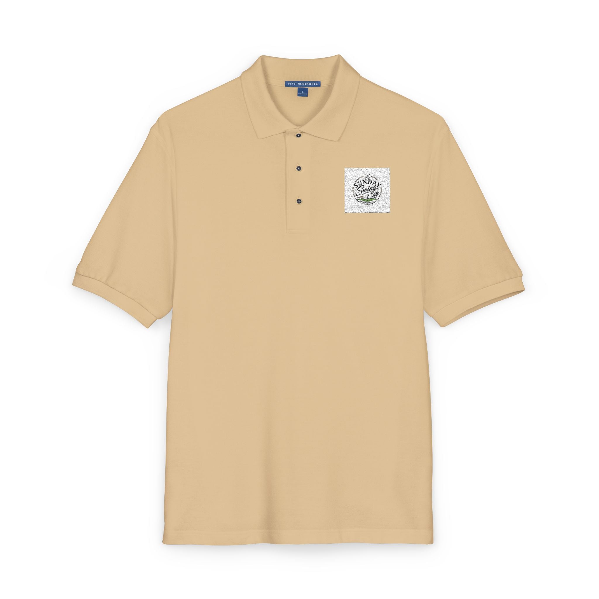 Floral Wreath Embroidered Polo
