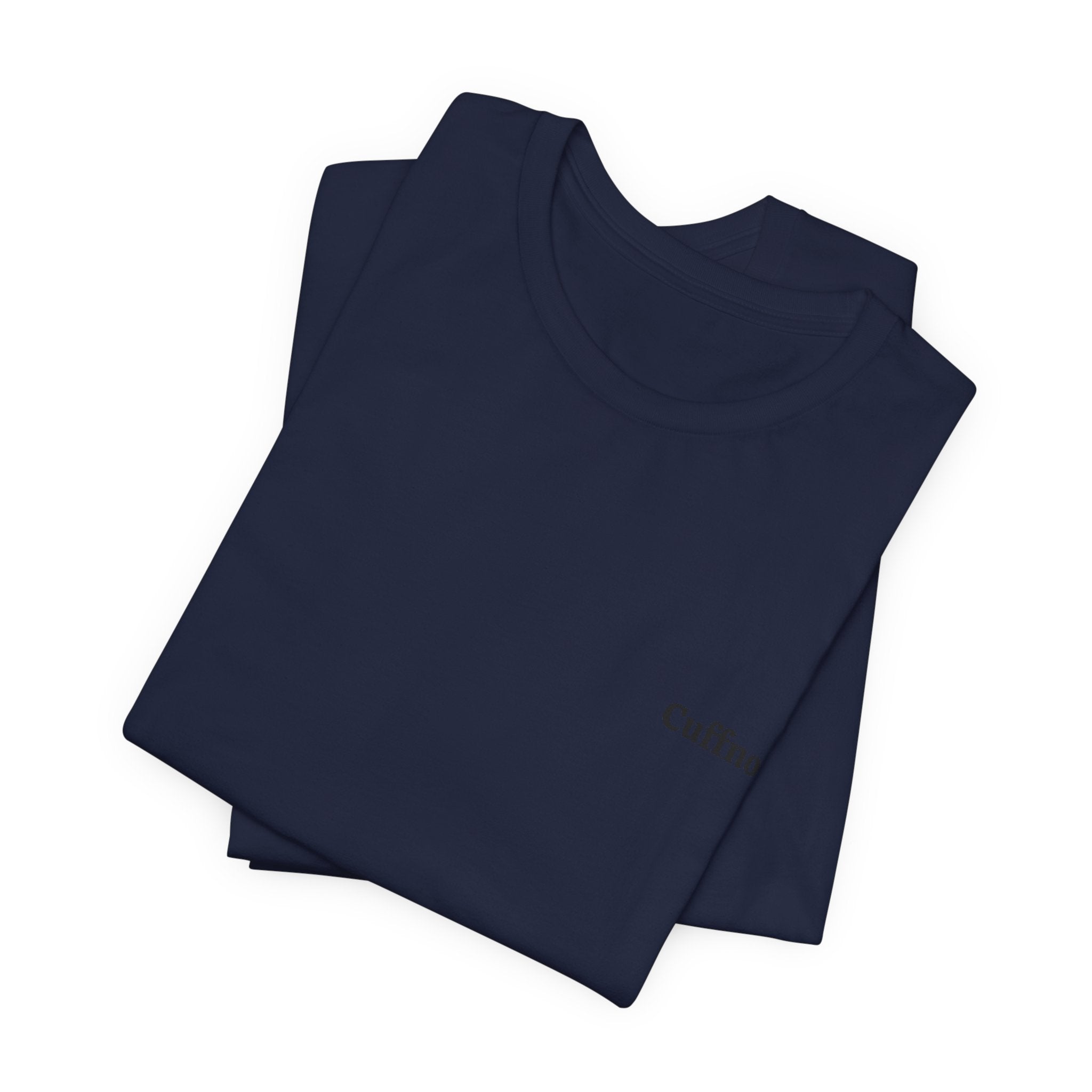 Cuffnote Minimalist Pocket Tee — Small Chest Text Shirt